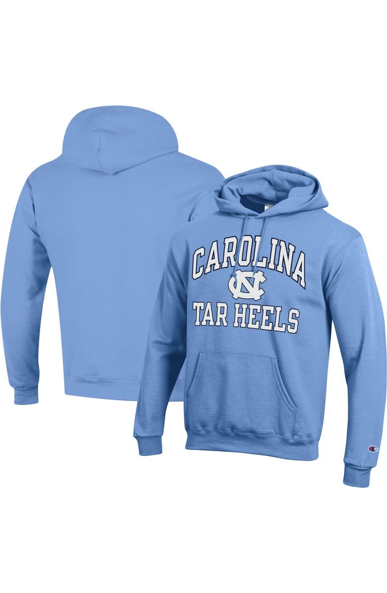 Champion Men's Champion Carolina Blue North Carolina Tar Heels High Motor Pullover Hoodie, Main, color, 