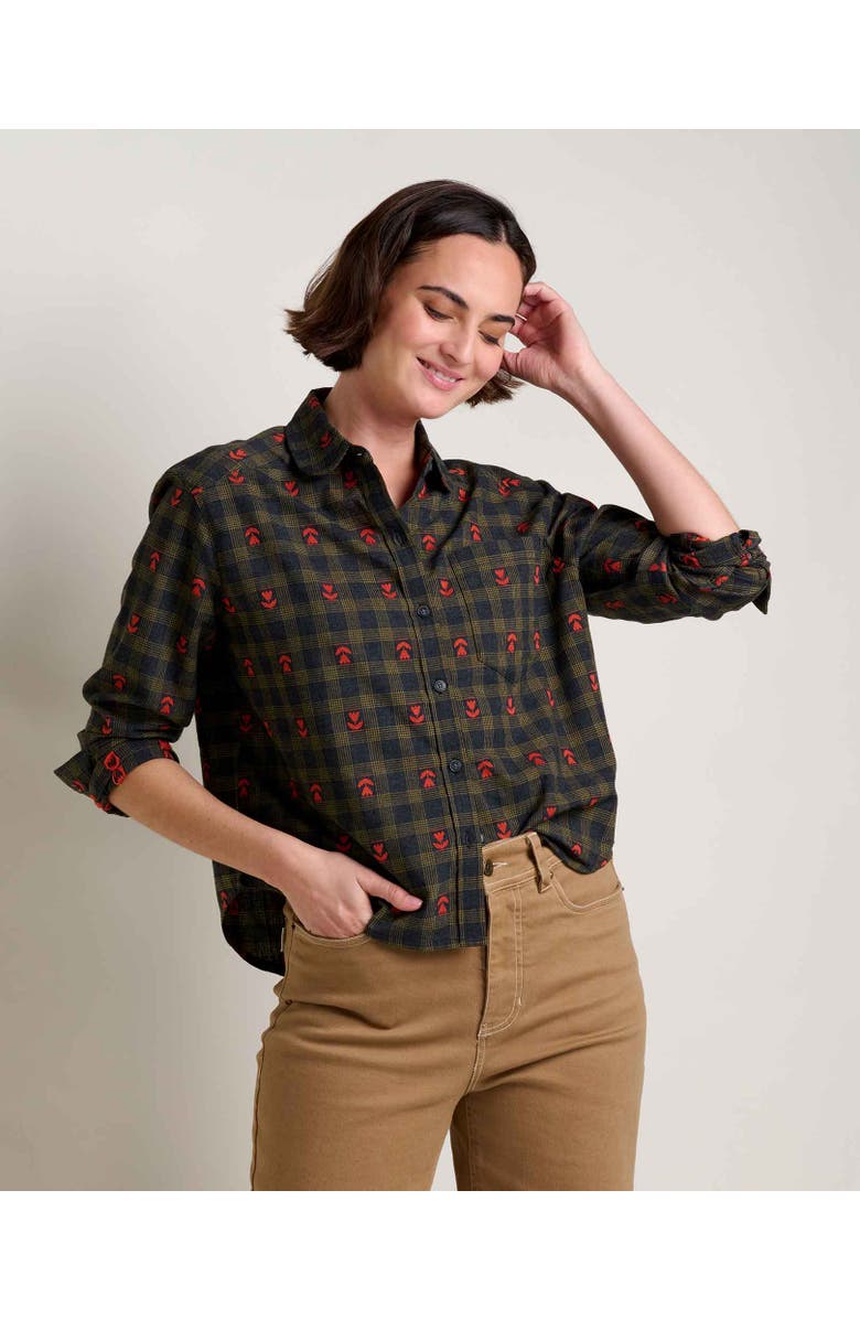 Toad & Co Re-Form Flannel Boxy Long Sleeve Shirt, Main, color, 