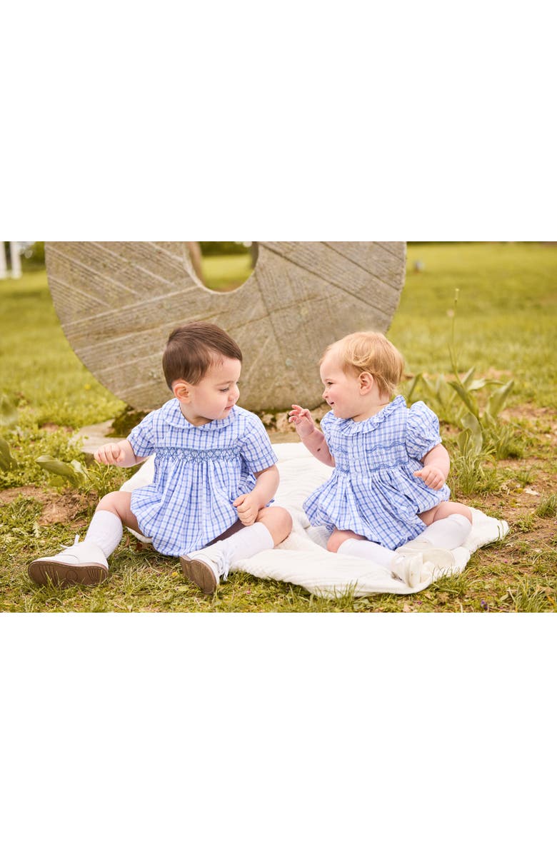 Little English Smocked Bridget Bubble, Alternate, color, Woodberry Plaid