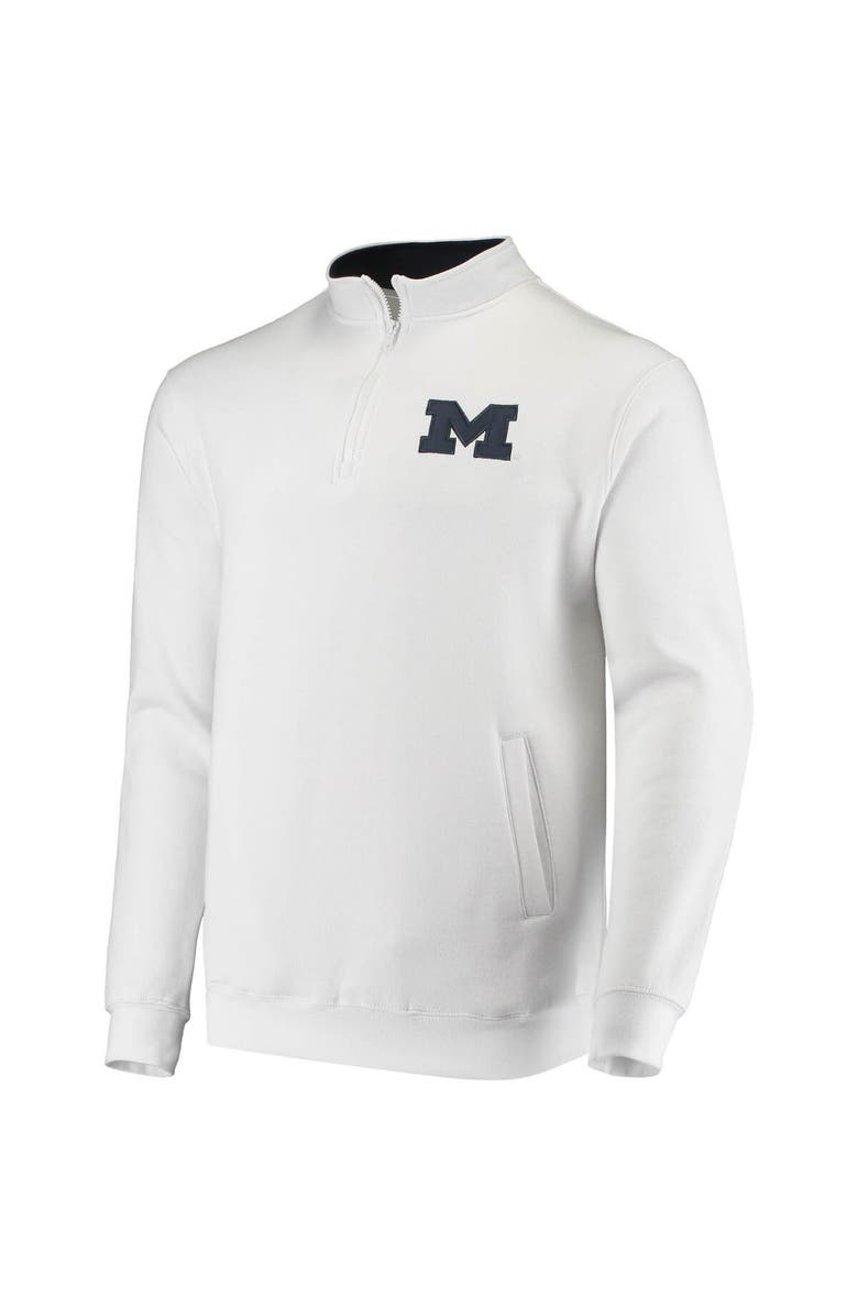 COLOSSEUM Men's Colosseum White Michigan Wolverines Tortugas Logo Quarter-Zip Jacket, Alternate, color, 
