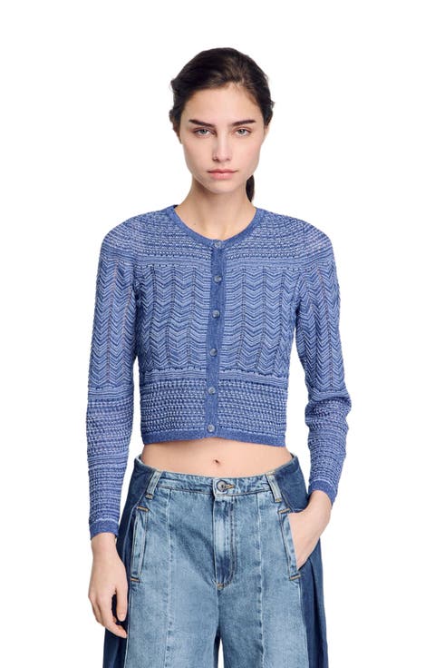 Sandro - ❤️Sandro23新作新品 ブルー ボーダー 長袖 ブラウス
