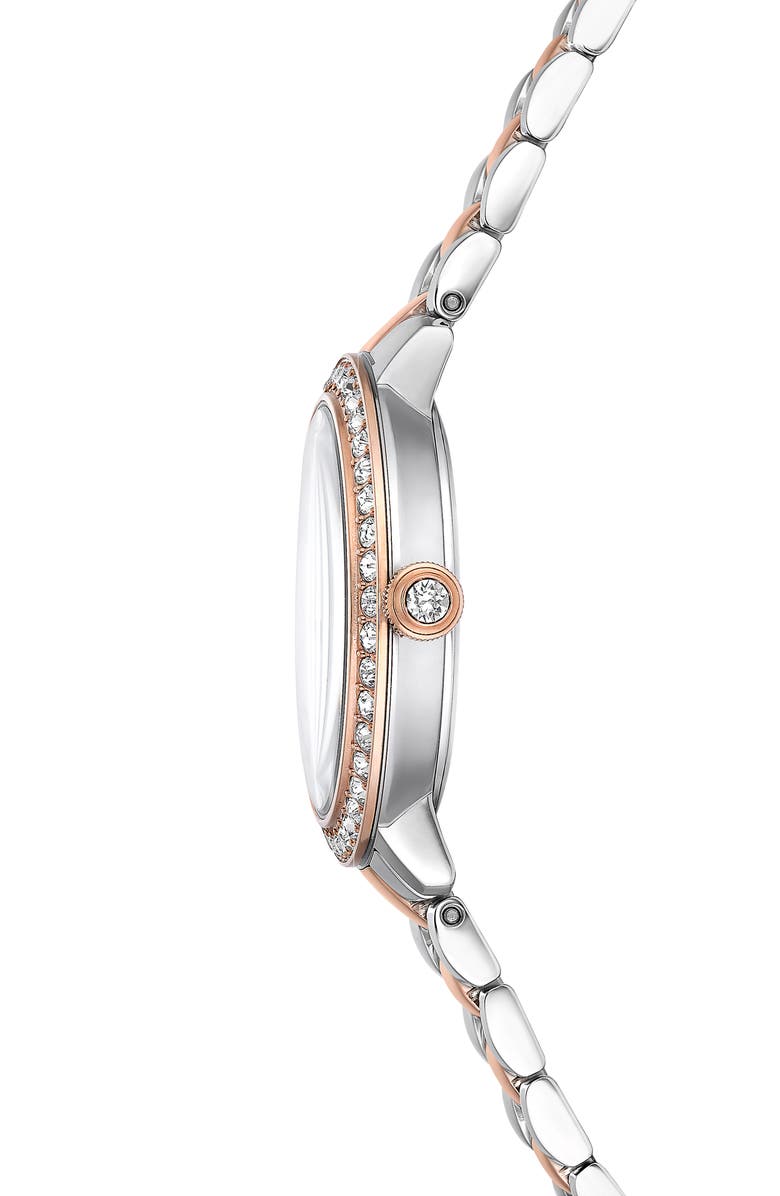 Swarovski Matrix Bracelet Watch, 30mm, Alternate, color, Silver/Gold