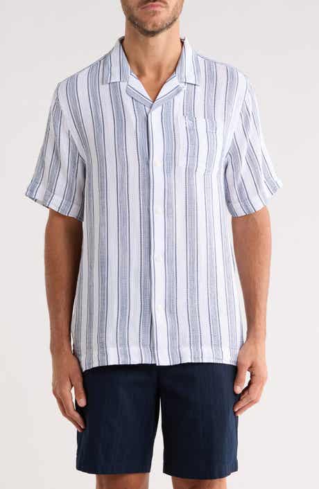 Original Penguin Textured Cotton Blend Camp Shirt