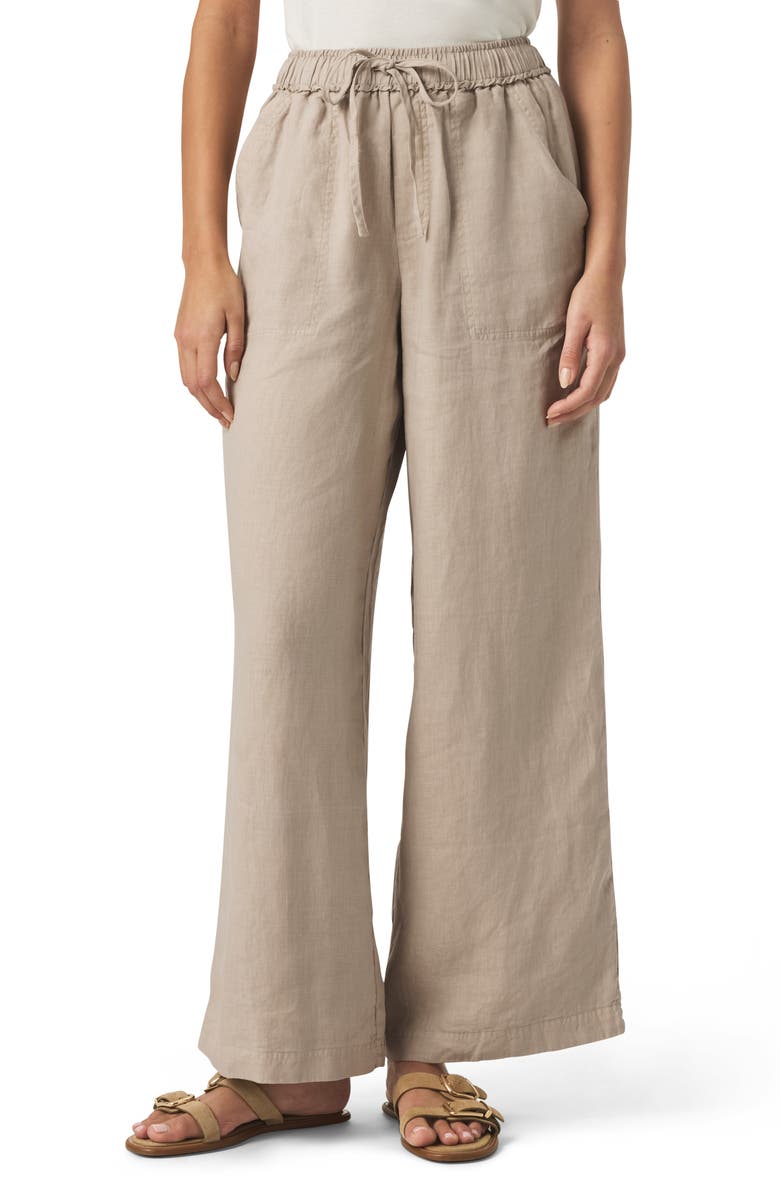 Splendid Stella Linen Drawstring Pants, Main, color, Fawn