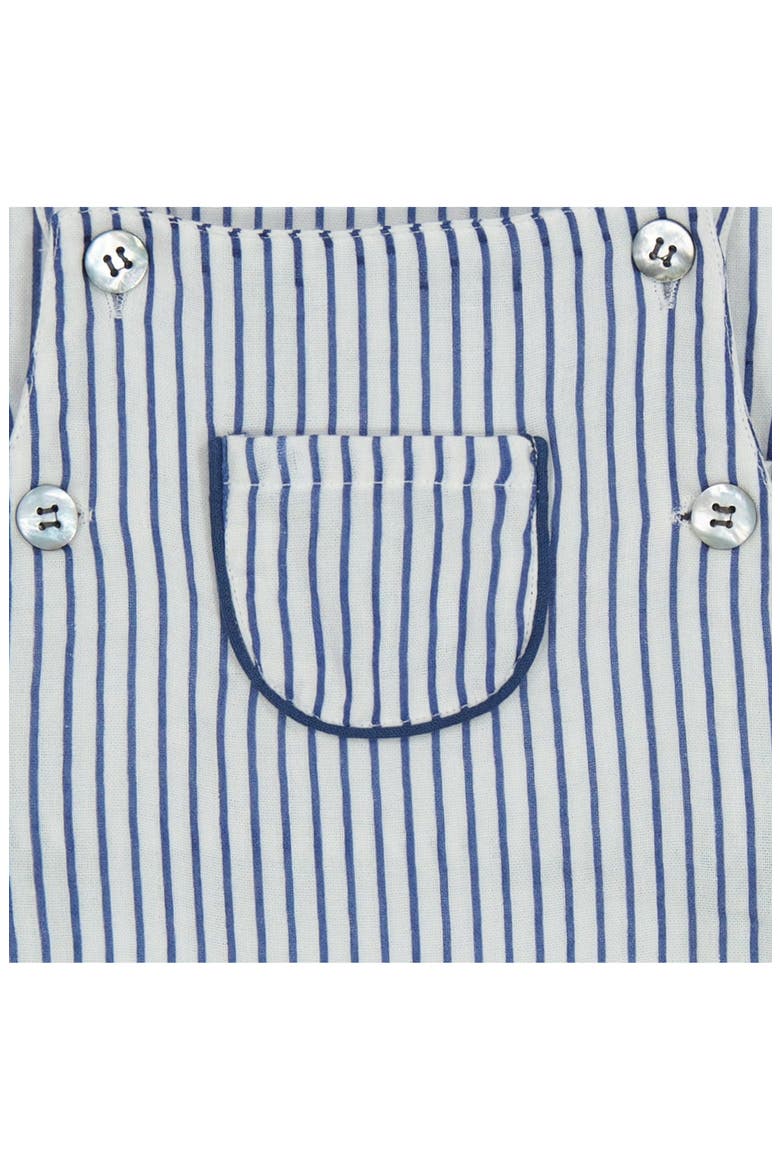 Julien Baby Boy Romper Marine Stripe, Alternate, color, Blue