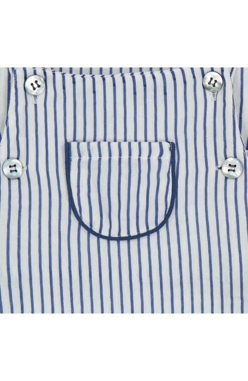 Mer St. Barth Julien Baby Boy Romper Marine Stripe In Blue