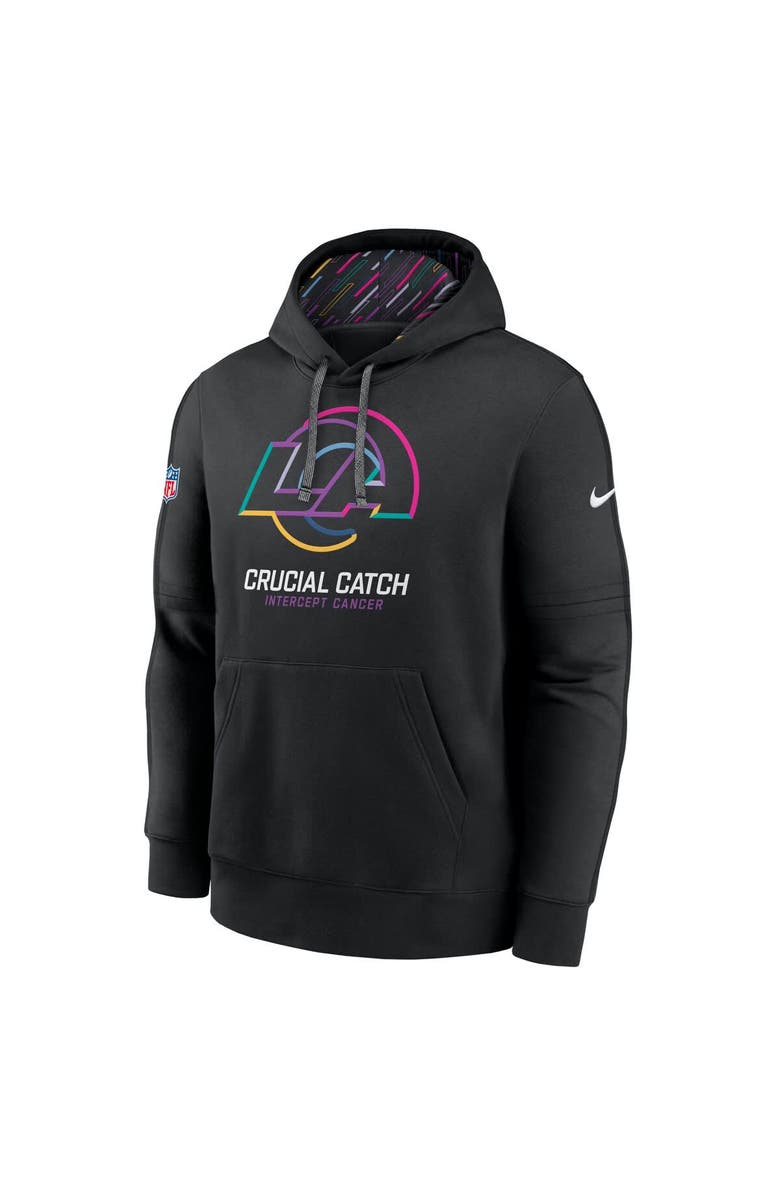Nike Men's Nike Black Los Angeles Rams 2024 NFL Crucial Catch Club Pullover Hoodie, Alternate, color, 