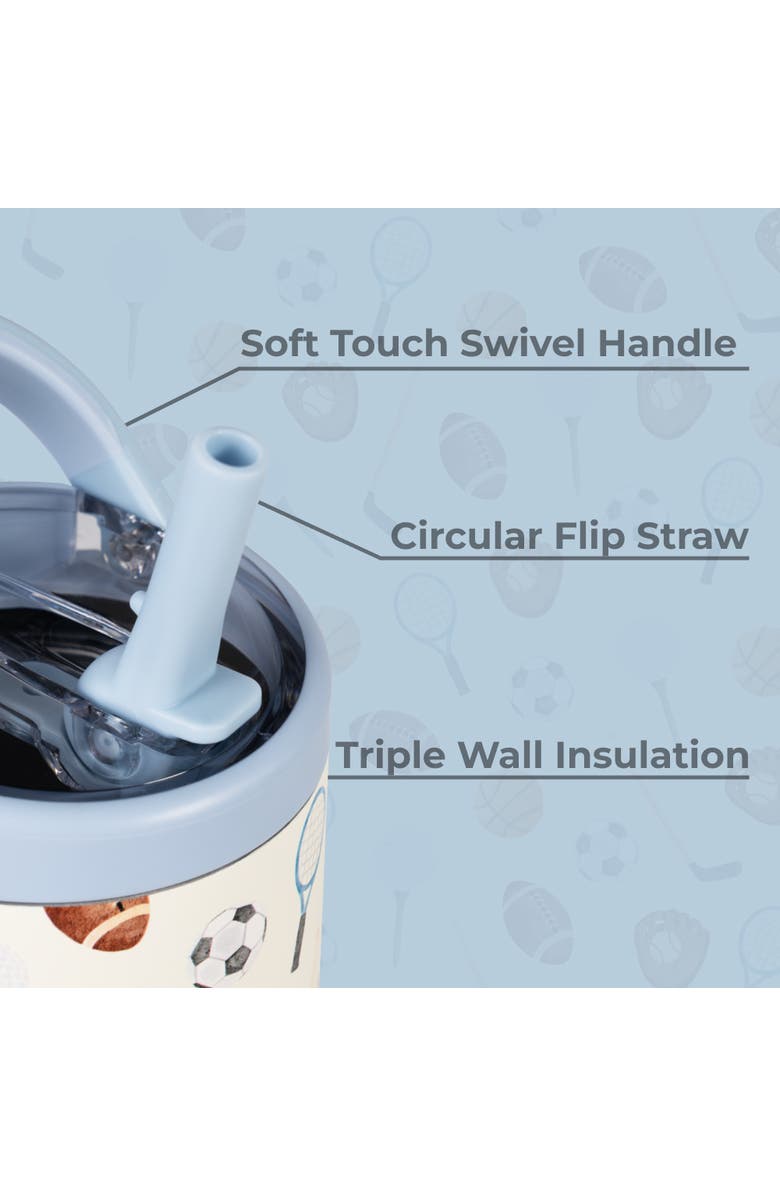 HydroJug Kids 14 oz Sport Water Bottle - Stainless Steel, Insulated, 100% Leakproof, With Carry Handle, BPA-Free, Kid-Friendly Design, Alternate, color, Sports