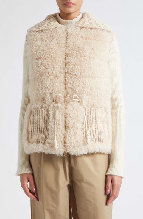 Quilted Faux Fur & Virgin Wool & Cashmere Down Vest