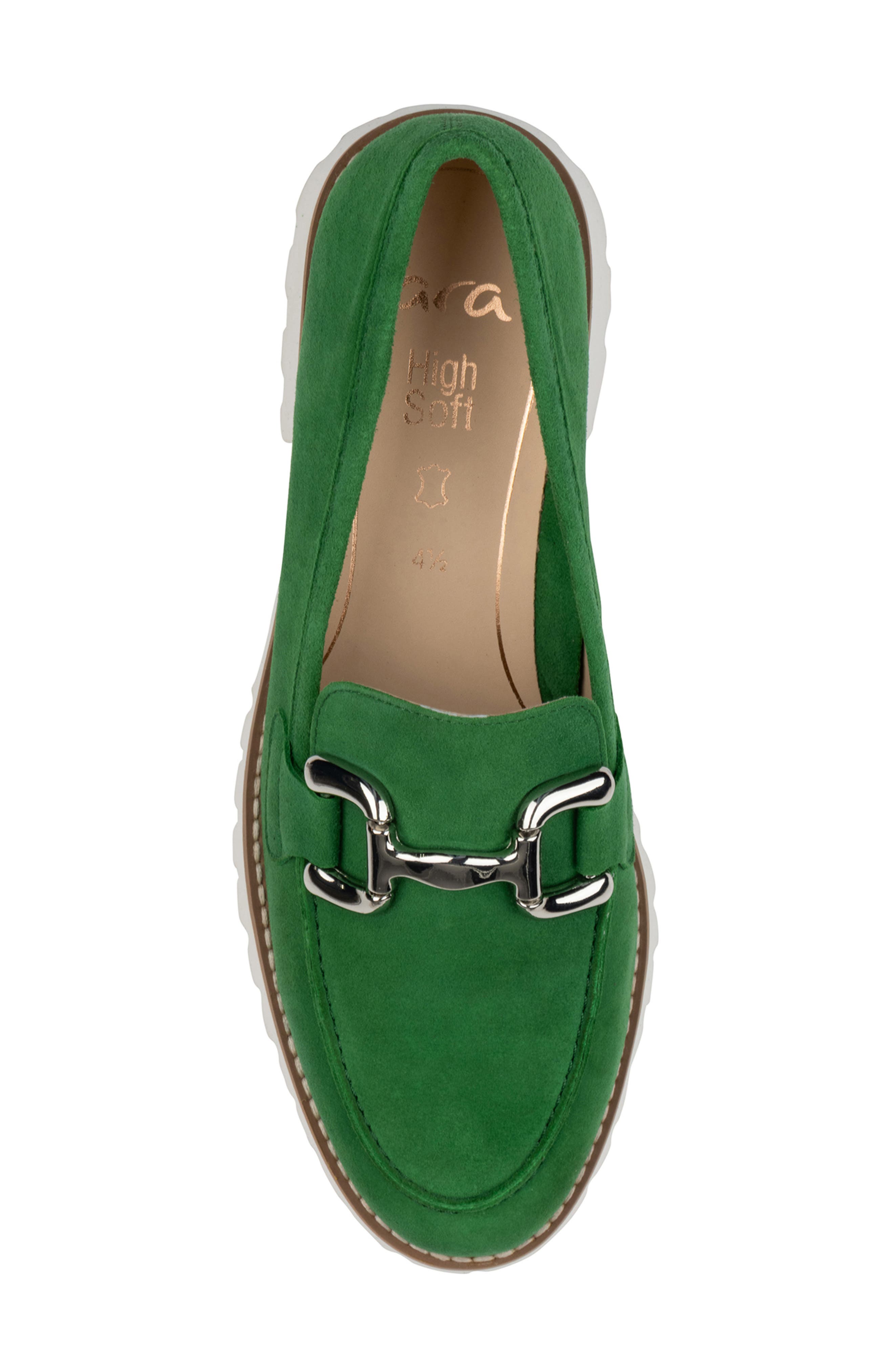 ara Kiana Lug Sole Loafer, Alternate, color, Grass