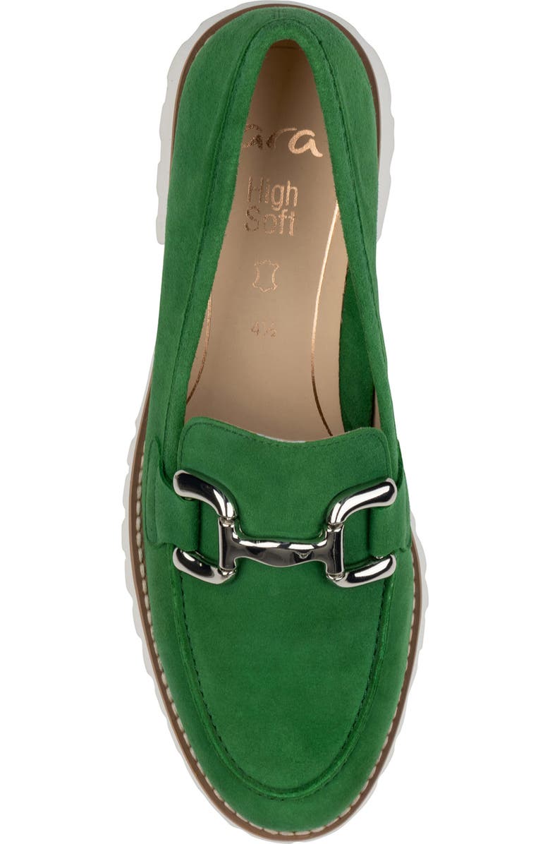 ara Kiana Lug Sole Loafer, Alternate, color, Grass