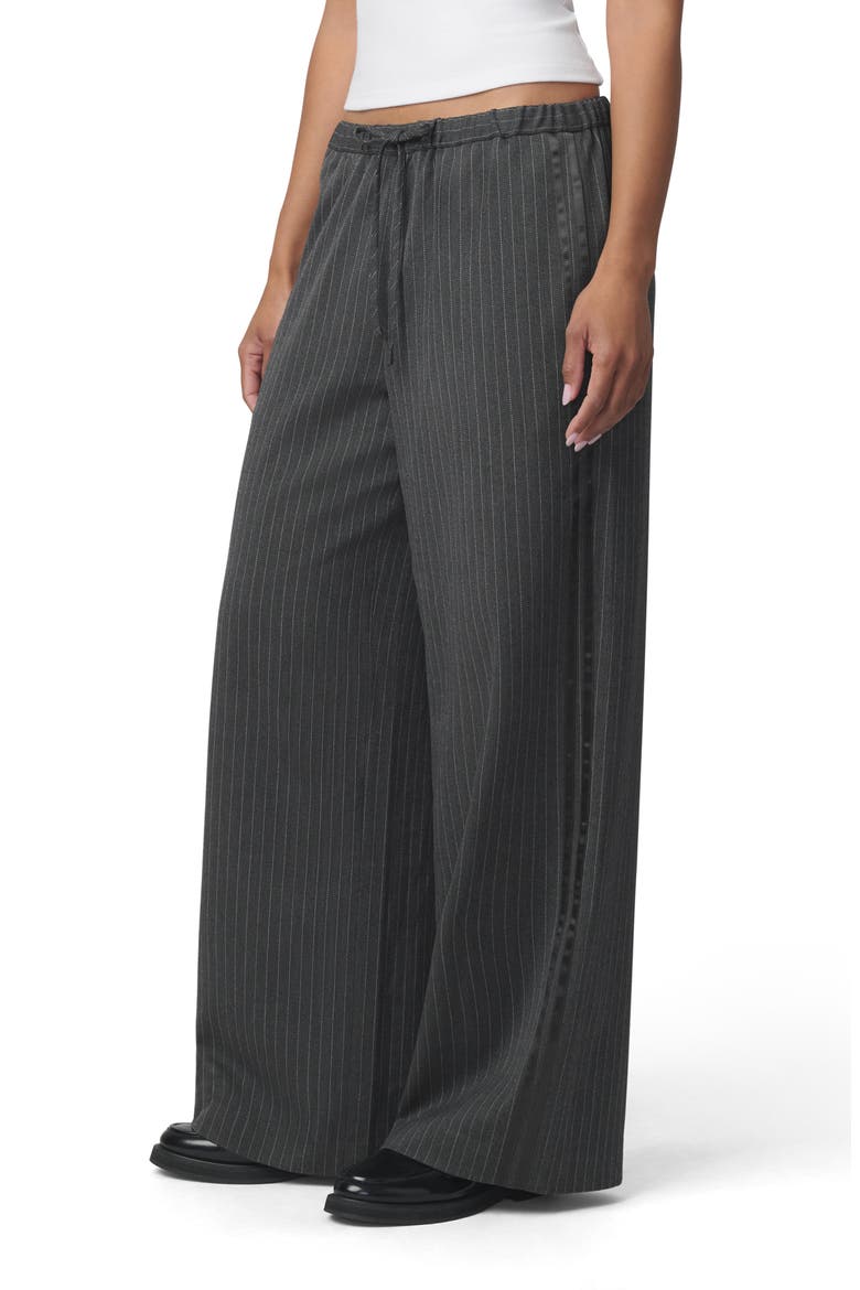 The Tina Pinstripe Track Pants, Alternate, color, CHARCOAL PINSTRIPE