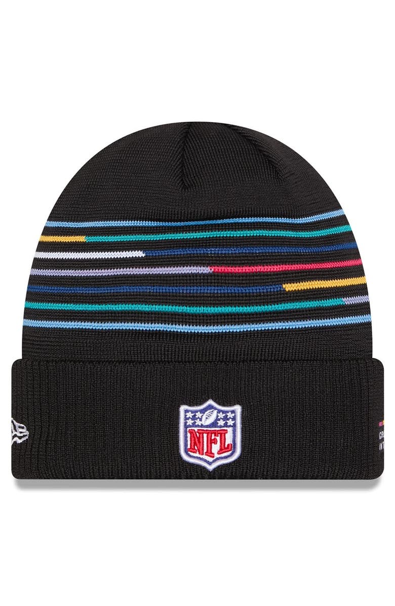 New Era Men's New Era Black Indianapolis Colts 2025 NFL Crucial Catch Cuffed Knit Hat, Alternate, color, 