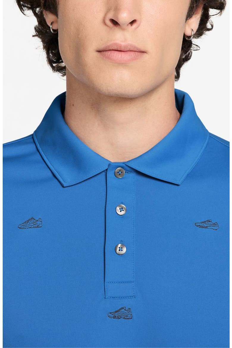 Dri-FIT Par Embroidered Shoes Golf Polo, Alternate, color, PACIFIC BLUE