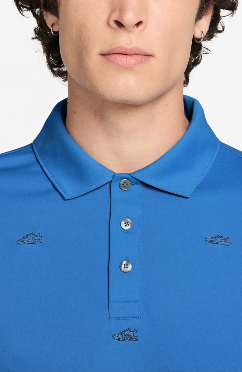 Nike Dri-FIT Par Embroidered Shoes Golf Polo, Alternate, color, Pacific Blue