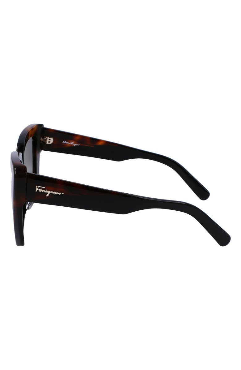 FERRAGAMO 55mm Gradient Rectangular Sunglasses, Alternate, color, 
