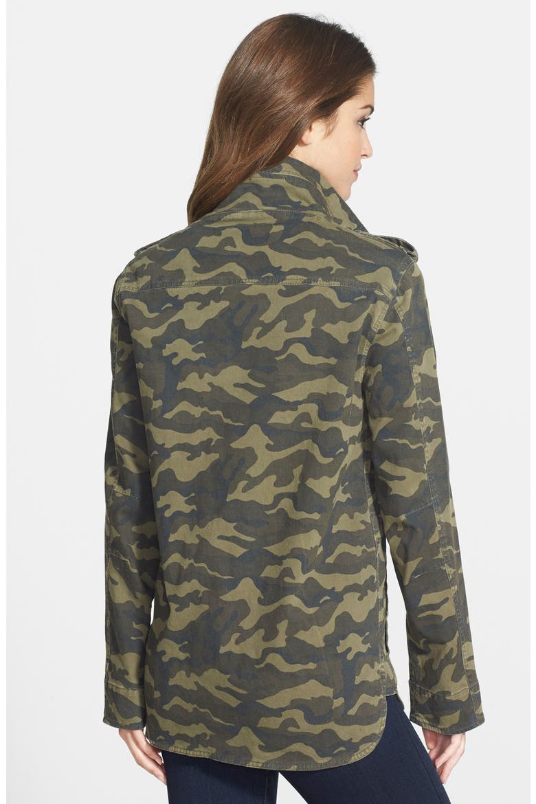 Lightweight Stretch Cotton Military Jacket, Alternate, color, CAMO