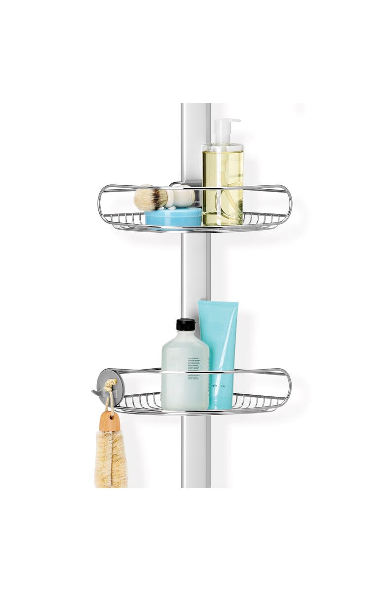 simplehuman tension caddy, extends 5 ft. to 8 ft., Alternate, color, Grey