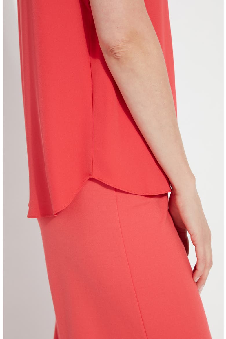 Melodie Boat Neck Woven Top, Alternate, color, FUNKRED