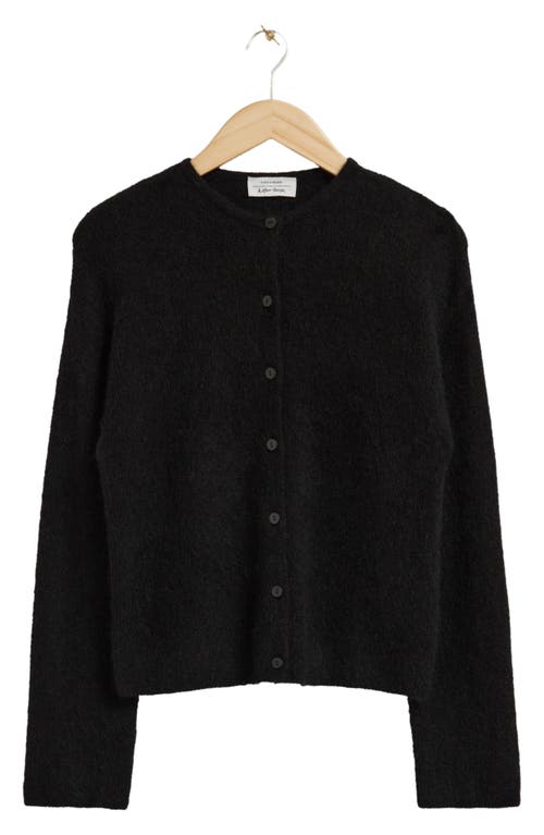 & Other Stories Alpaca Blend Cardigan In Black