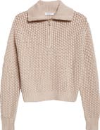 Max Mara Tequila Wool Blend Quarter Zip Sweater