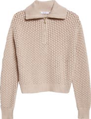 Max Mara Tequila Wool Blend Quarter Zip Sweater