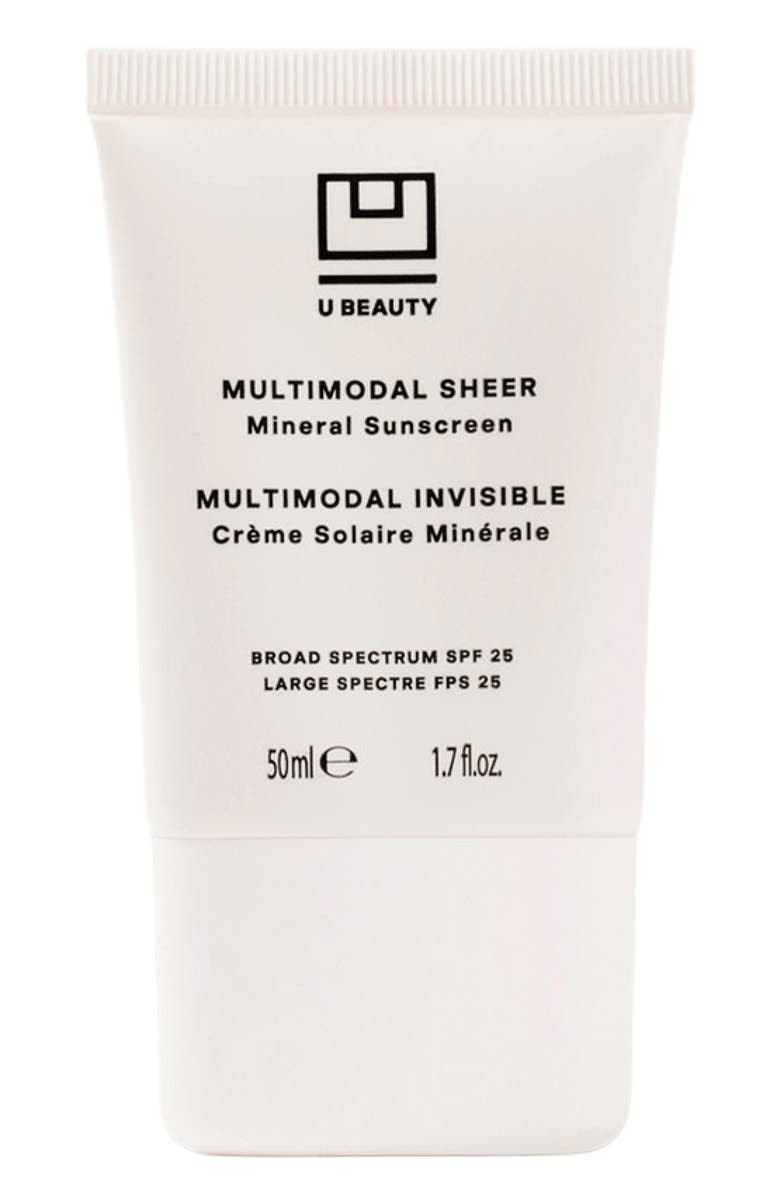 U Beauty Multimodal Sheer Mineral Sunscreen SPF 25, Main, color, 