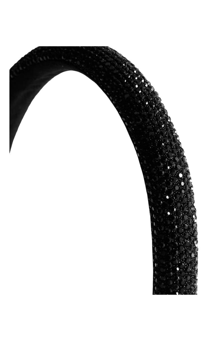 MANGO Glitter Rhinestone Headband, Alternate, color, Black