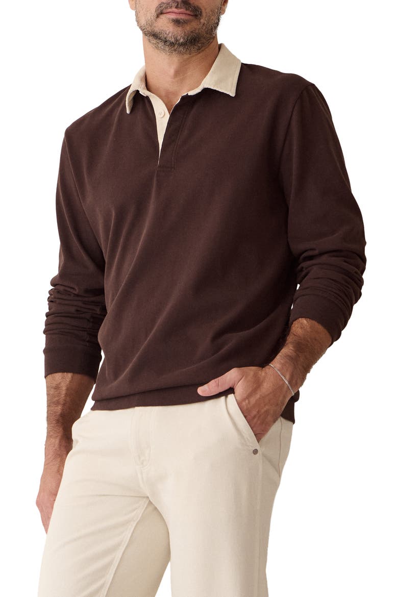 Organic Cotton Rugby Polo, Main, color, JAVA