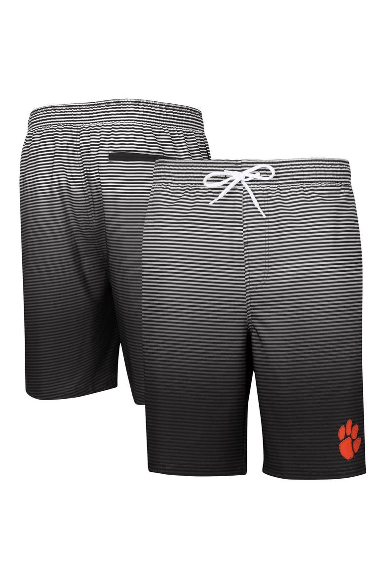 Men's G-III Sports by Carl Banks Black Clemson Tigers Ocean Swim Trunks, Main, color, Black