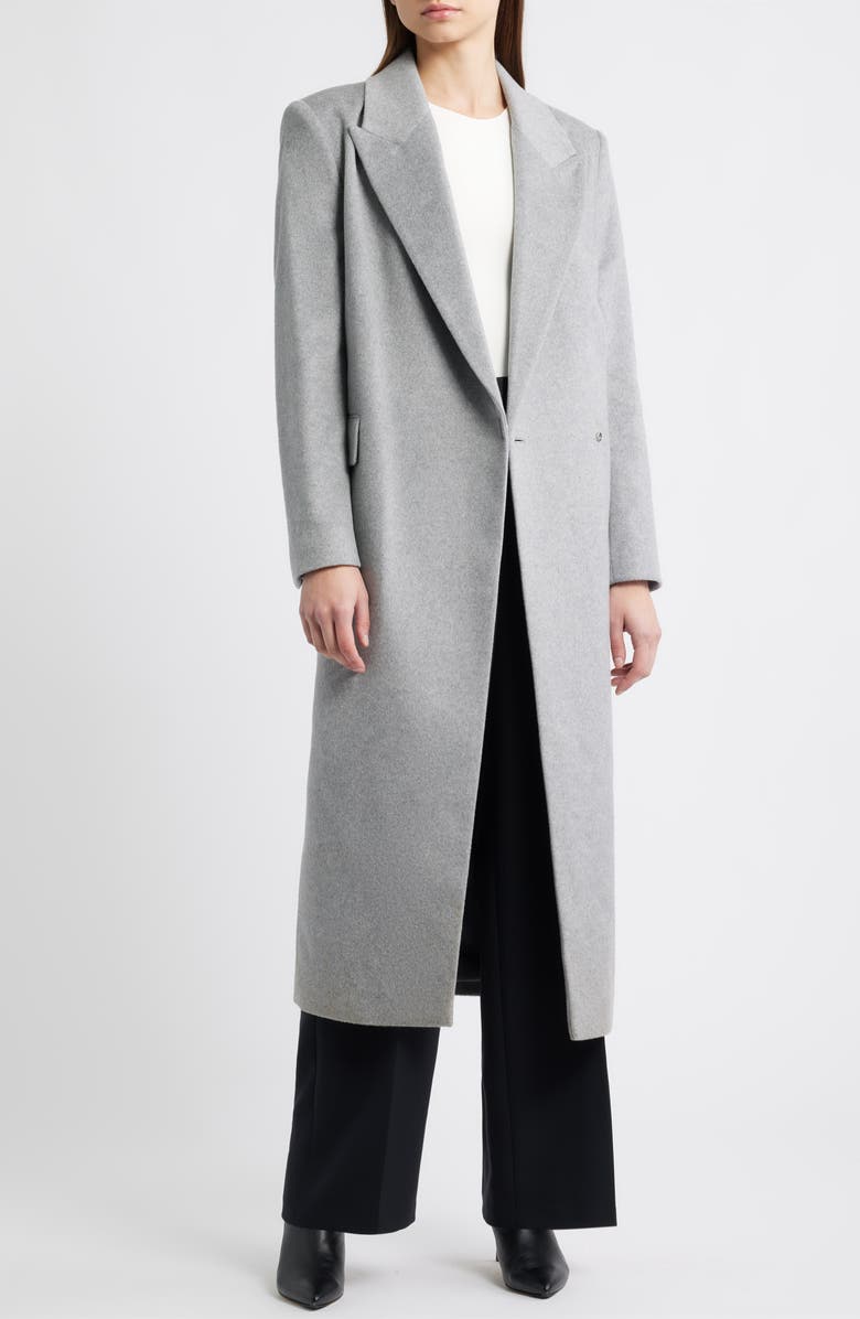 BOSS Callafy Cashmere Coat, Alternate, color, Light Pastel/ Grey