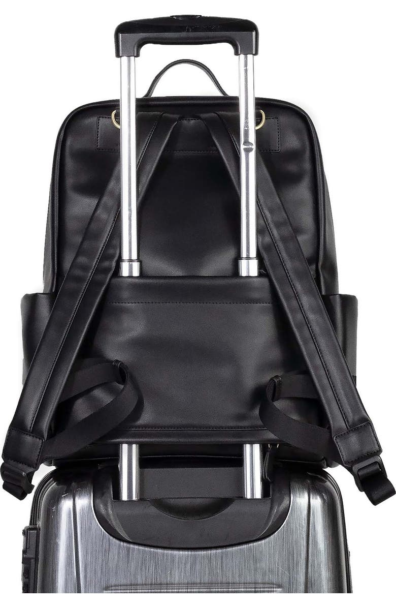 TWELVElittle Peek-A-Boo Faux Leather Diaper Backpack, Alternate, color,