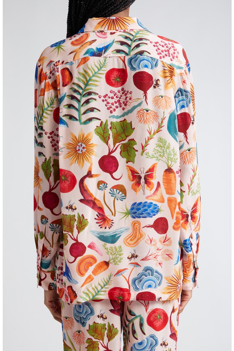 Bright Farm Pajama Button-Up Shirt, Alternate, color, BRIGHT FARM BEIGE