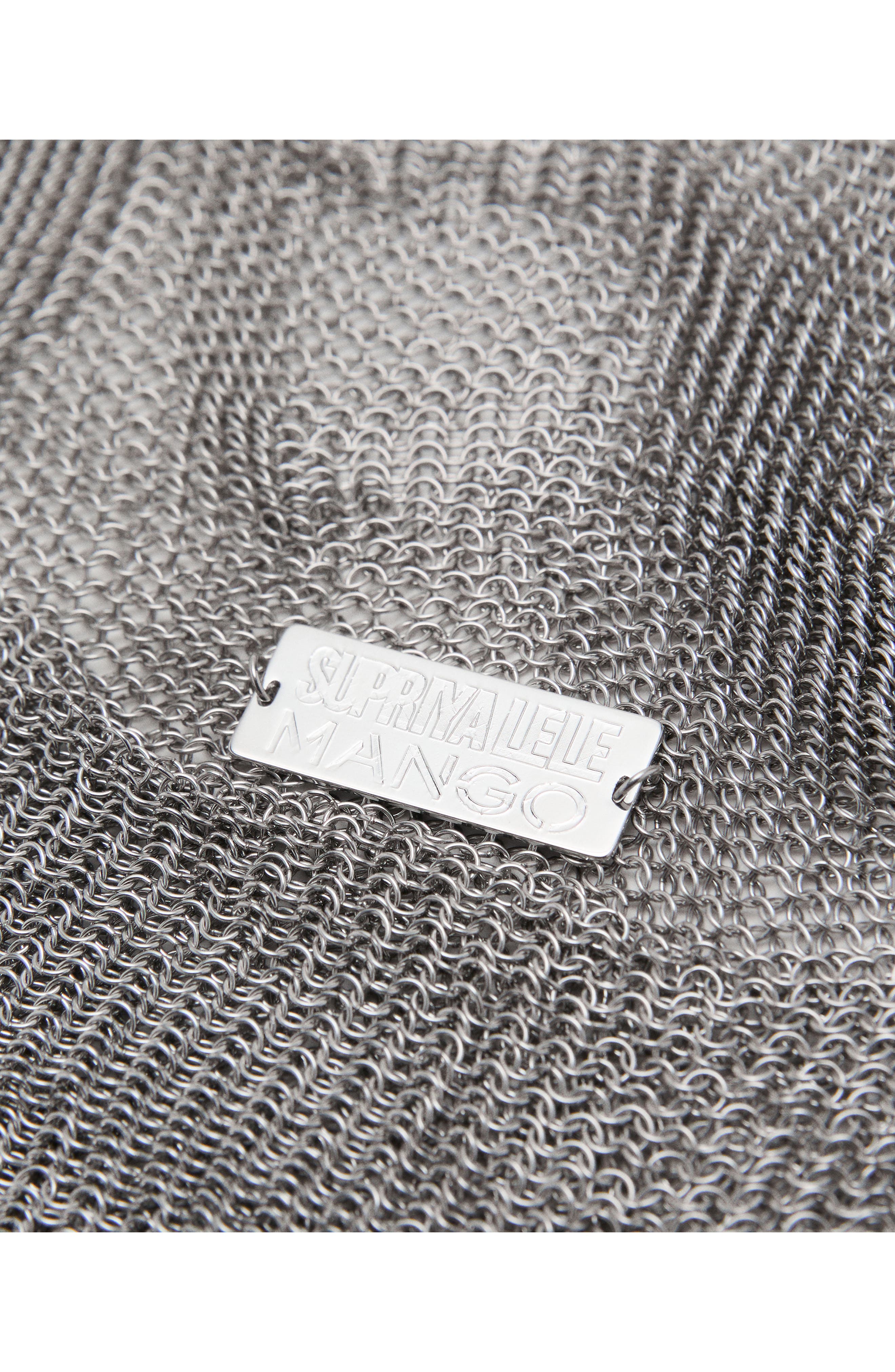 MANGO x Supriya Lele Mesh Shoulder Bag, Alternate, color, Silver