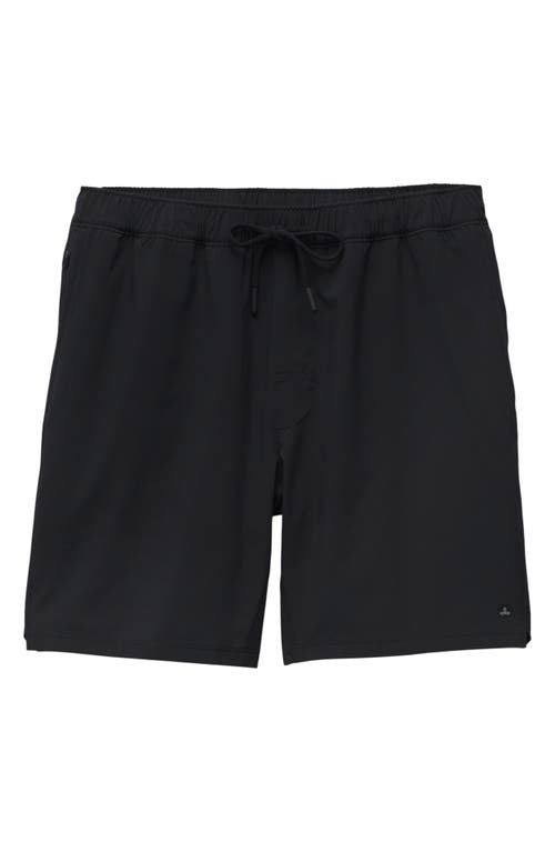Prana Discovery Trail Drawstring Shorts In Black