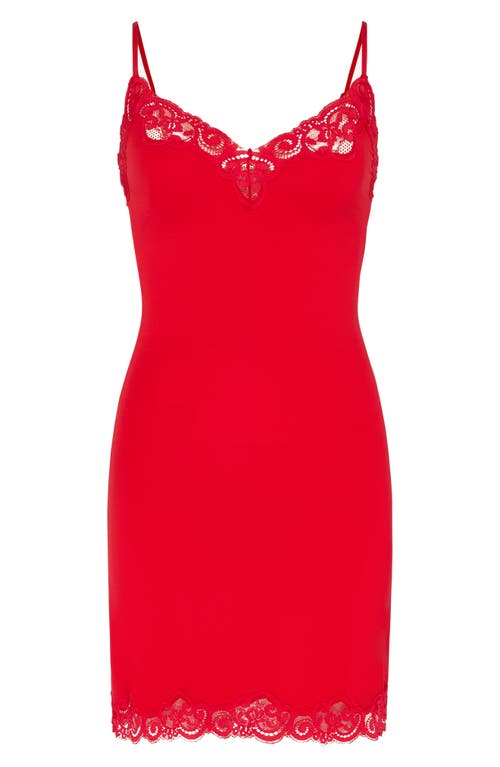 Savage X Fenty Swirly Girl Sleep Chemise In Red