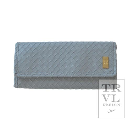 Trvl Design Woven Jewel Wallet In Blue