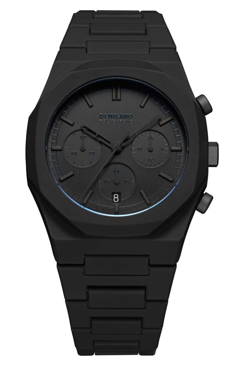 Shadow Polychrono Bracelet Watch, 40.5mm, Main, color, BLACK
