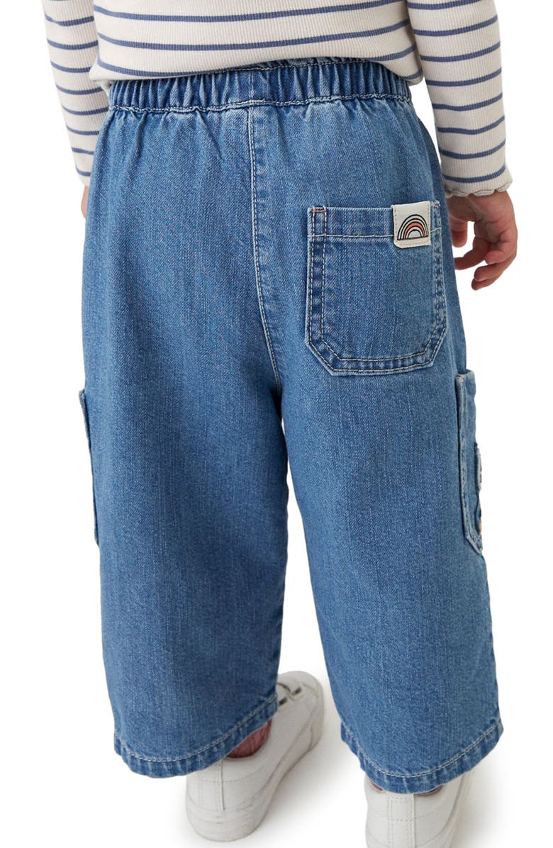NEXT Kids' Embroidered Character Wide Leg Jeans, Alternate, color,