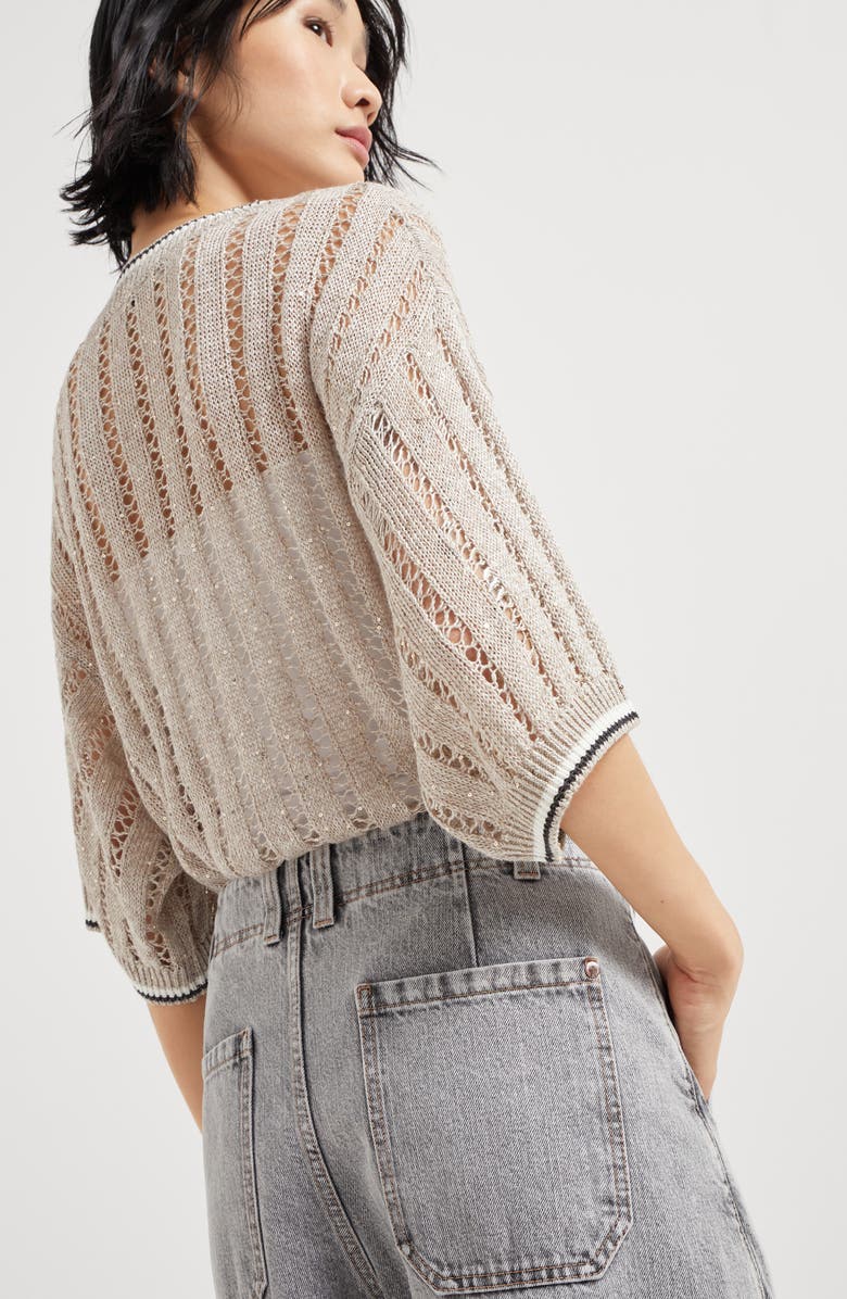 Brunello Cucinelli Curved trousers, Alternate, color, 