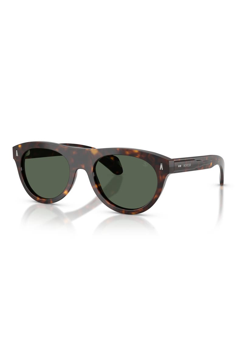 53mm Splash Oval Sunglasses, Alternate, color, HAVANA / SOLID DARK GREEN