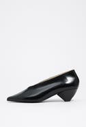 BIMBA Y LOLA Leather Mid-Heel Court Shoe