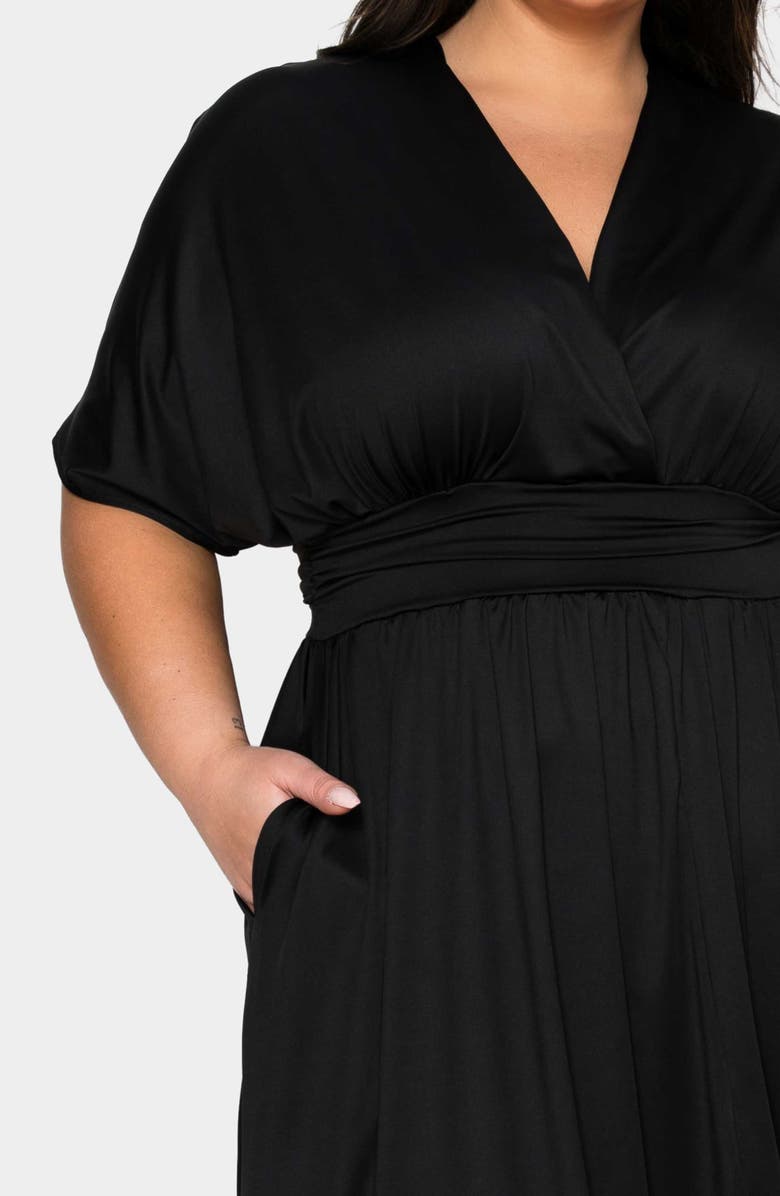 L I V D Cyra Empire Waist Midi Dress, Alternate, color, 