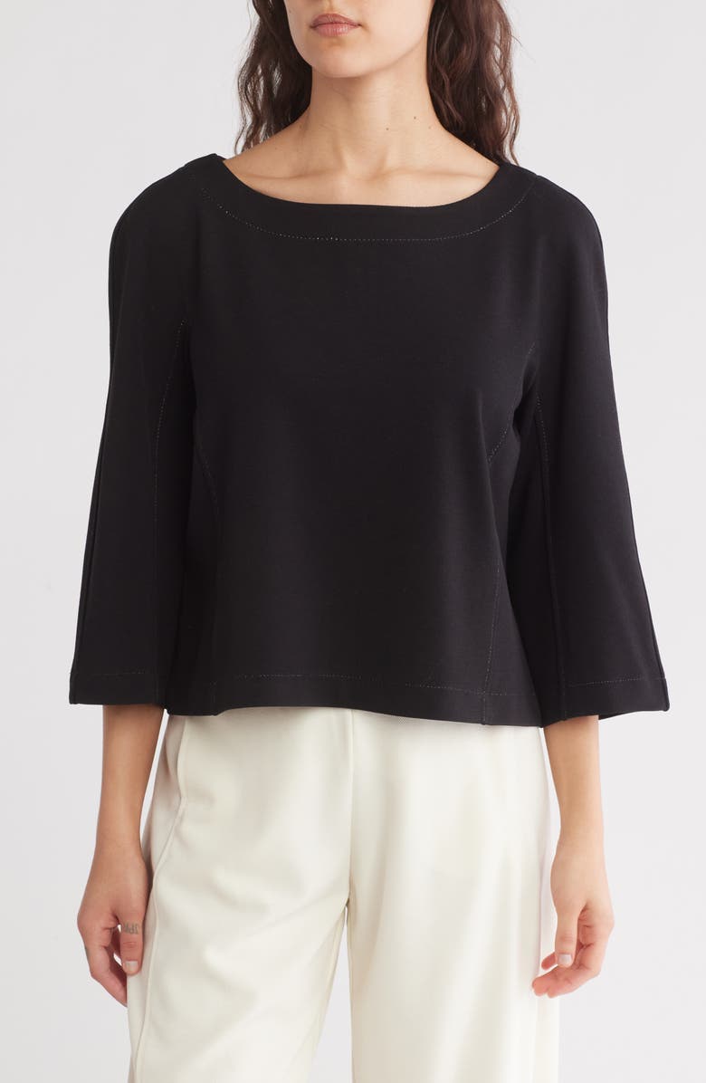 MAX STUDIO Boat Neck Crop Top, Main, color, 