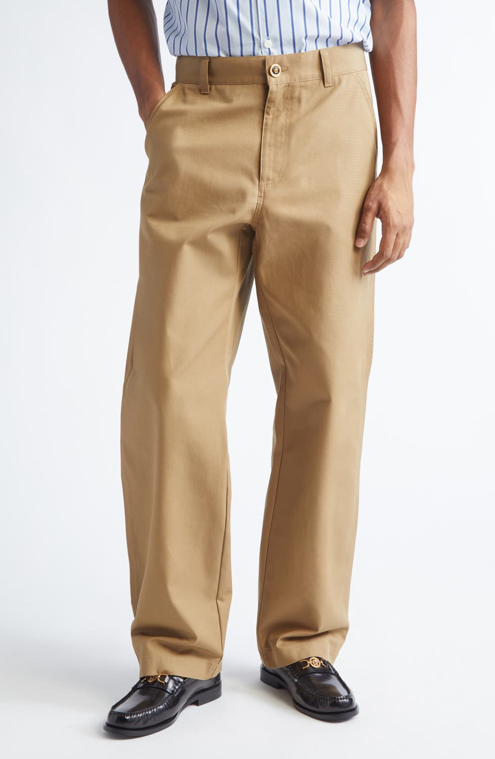Cotton Canvas Pants, color, DARK SAND
