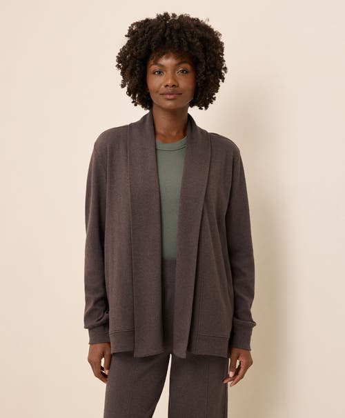 Pact Airplane Short Drape Cardigan In Purple