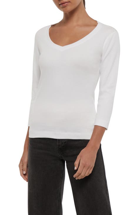 V-Neck Long Sleeve T-Shirt