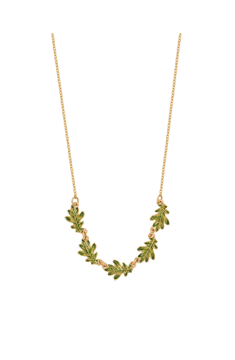Fable England Oak Leaf Gold Choker, Main, color, Gold
