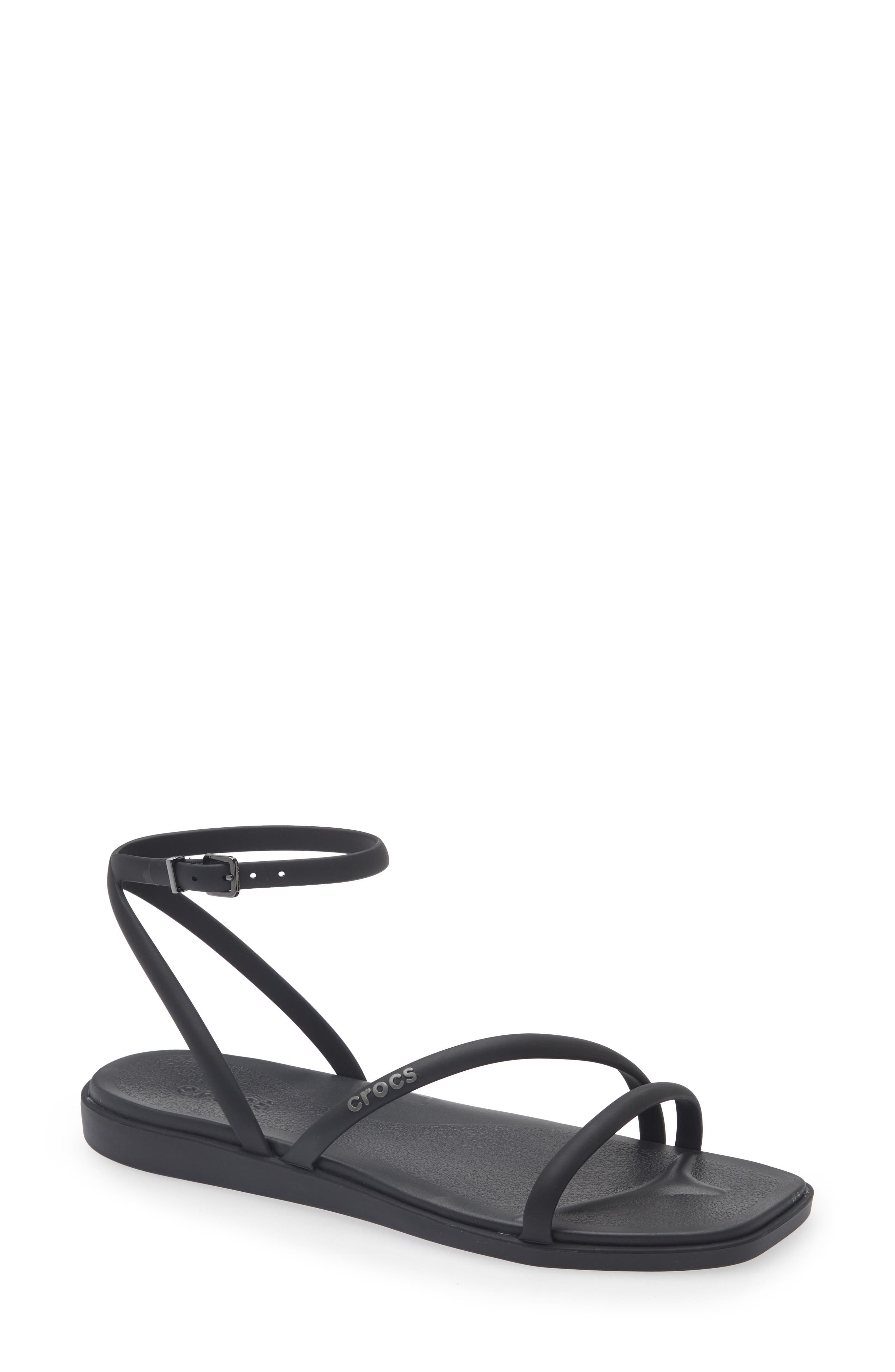 CROCS Miami Ankle Strap Sandal, Main, color, Black