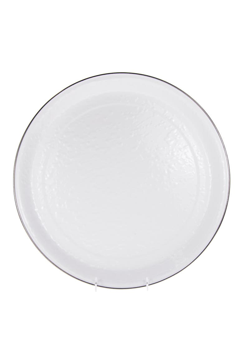 Enamelware Enameled Serving Tray, Main, color, SOLID WHITE